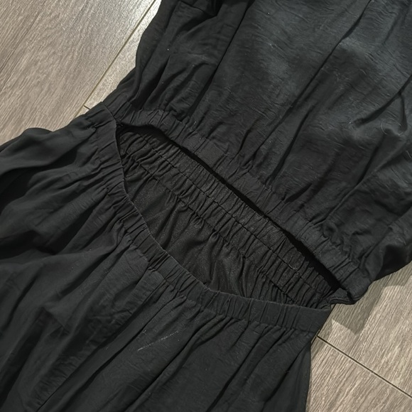 Moon River Open-Back Puff-Sleeve Mini Dress In Black M - Picture 6 of 8